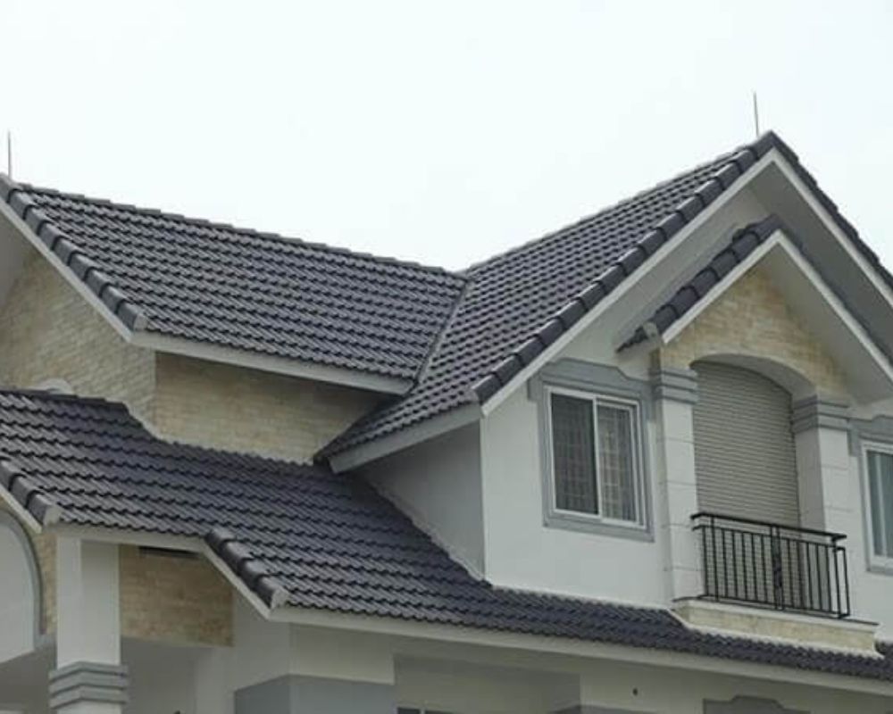 Tôn Hoa Sen giả ngói màu xám